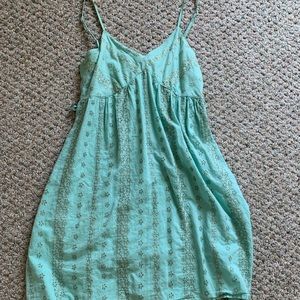 Green knit summer dress